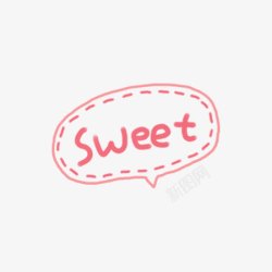 sweet卡通气泡字体素材