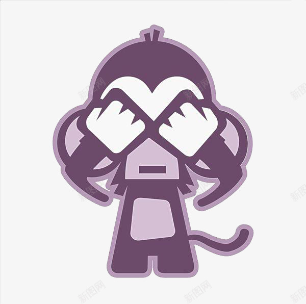 遮眼的侯png免抠素材_88icon https://88icon.com 不看 乖乖 元素 猴脸 设计