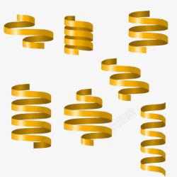 金色的飘带素材