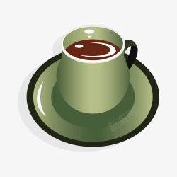 绿色咖啡杯子素材
