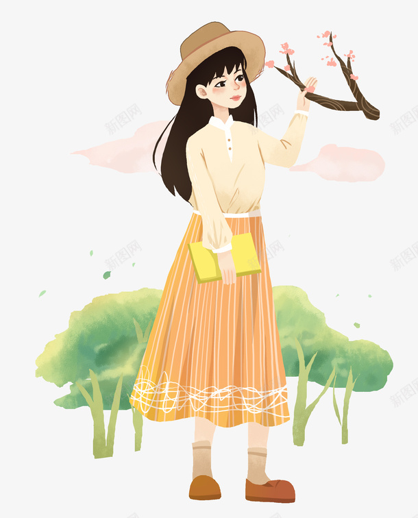 夏季手绘夏天女孩旅游插画psd免抠素材_88icon https://88icon.com 夏季 女孩 手绘 旅游插画