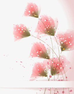 粉色梦幻花朵素材