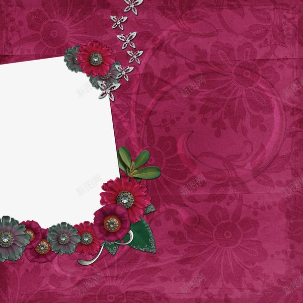 暗纹相框边框png免抠素材_88icon https://88icon.com 布花 欧式 鲜花