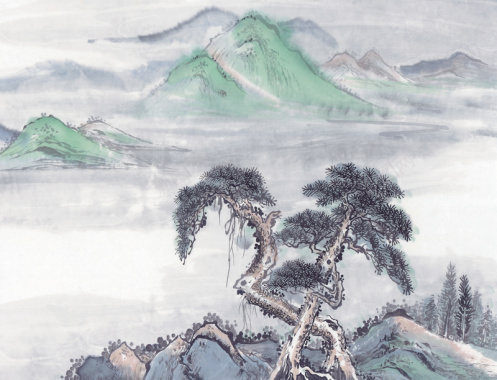中国风古代画19背景