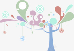 创意卡通树素材