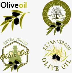 橄榄油标签矢量图素材