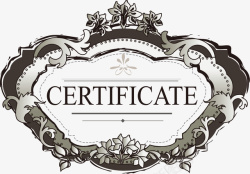 英文CERTIFICATE矢量图素材