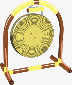 古代锣器矢量图素材