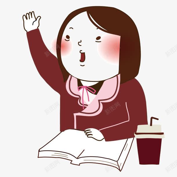 举手回答问题的女孩矢量图ai免抠素材_88icon https://88icon.com 举手 回答 女孩 问题 矢量图