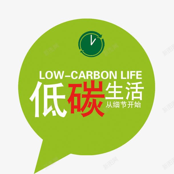 低碳生活png免抠素材_88icon https://88icon.com 低碳生活 环保 绿色 钟表