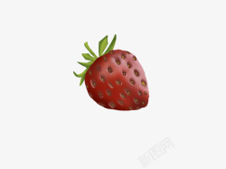 手绘草莓水果素材