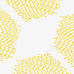 黄色线条装饰图案矢量图素材