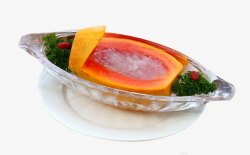 木瓜炖雪蛤素材