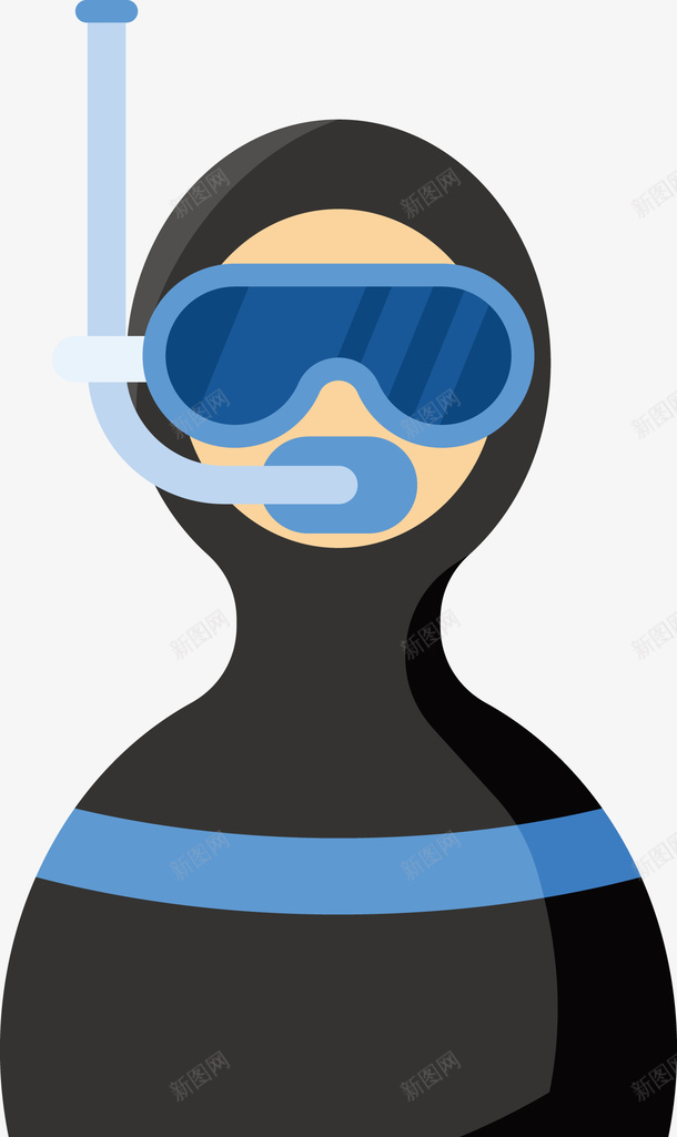 一个带着蓝色眼罩的潜水人员矢量图eps免抠素材_88icon https://88icon.com 潜水 潜水人物 眼罩 矢量潜水 矢量眼罩 蓝色 蓝色眼罩 矢量图