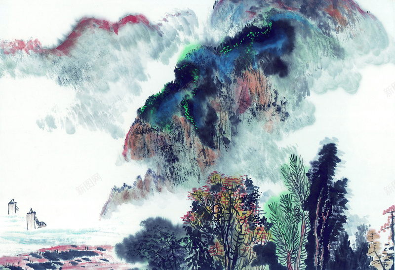 中国风古代画43jpg设计背景_88icon https://88icon.com 中国风 古代画 复古 手绘画