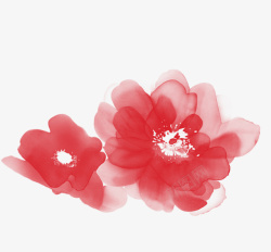 红色梦幻鲜花装饰图案素材