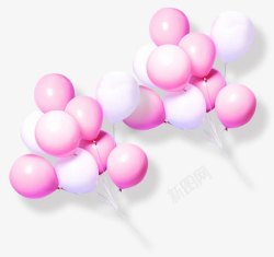 粉色节日气球装饰素材