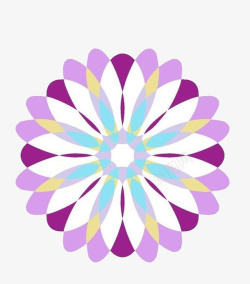 紫色几何图案花素材