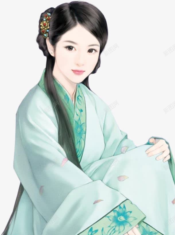 一身青衣的古代美人png免抠素材_88icon https://88icon.com 一身 古代 美人 青衣