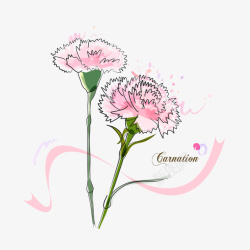 抽象粉色花朵图案矢量图素材