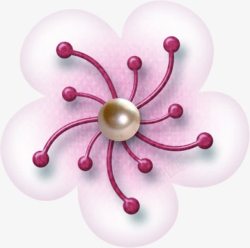 粉色唯美花朵创意喜庆素材