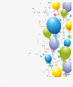 生日气球矢量图素材