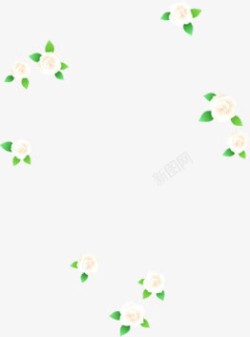 绿色配花朵底纹背景素材