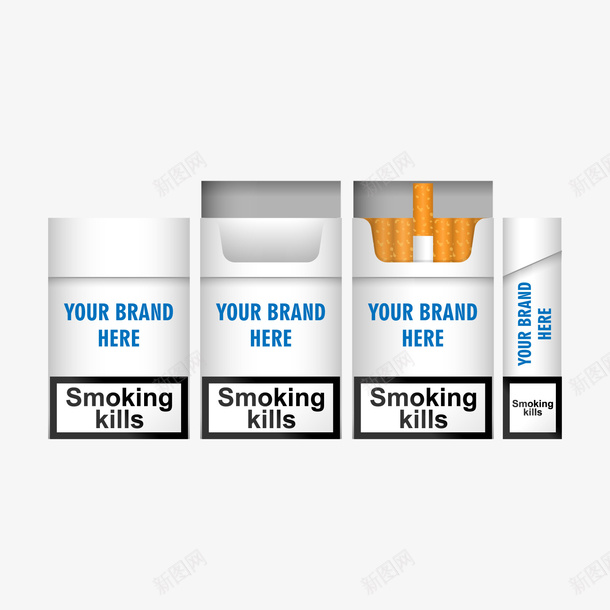 白色烟盒矢量图eps免抠素材_88icon https://88icon.com 吸烟有害健康 男性 禁烟 装饰 矢量图