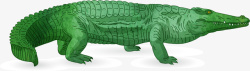 立体肥硕的卡通鳄鱼矢量图素材
