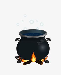 黑色创意加热的水壶素材
