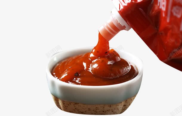 倒出的番茄酱调料png免抠素材_88icon https://88icon.com 调料包