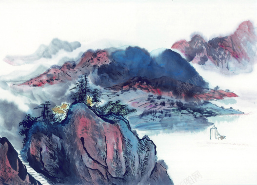 中国风古代画40背景