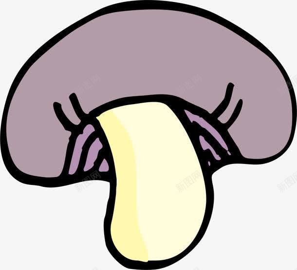 彩色的蘑菇片png免抠素材_88icon https://88icon.com 卡通 手绘 紫色的 菌类 蘑菇