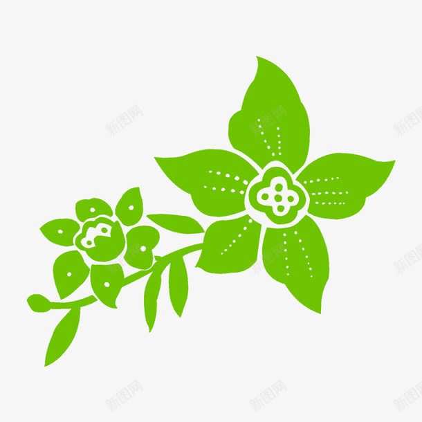 绿色花瓣png免抠素材_88icon https://88icon.com 卡通 手绘 线条 花瓣 花绘