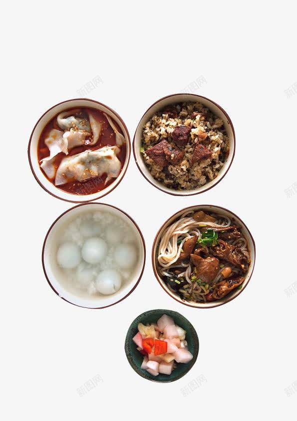 红油抄手炒饭psd免抠素材_88icon https://88icon.com 主食 炒饭 红油抄手 美食 酒粮圆子 面条