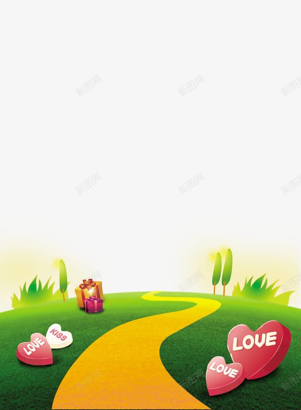 卡通手绘林荫小路png免抠素材_88icon https://88icon.com 卡通手绘林荫小路 手绘 手绘素材 林荫小路 设计 设计素材