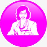 粉色圆形医生医疗图标图标