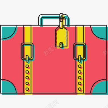 旅行人物手提箱图标图标