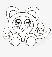 卡通人物图案png免抠素材_88icon https://88icon.com 卡通人物 可爱 清新 黑白