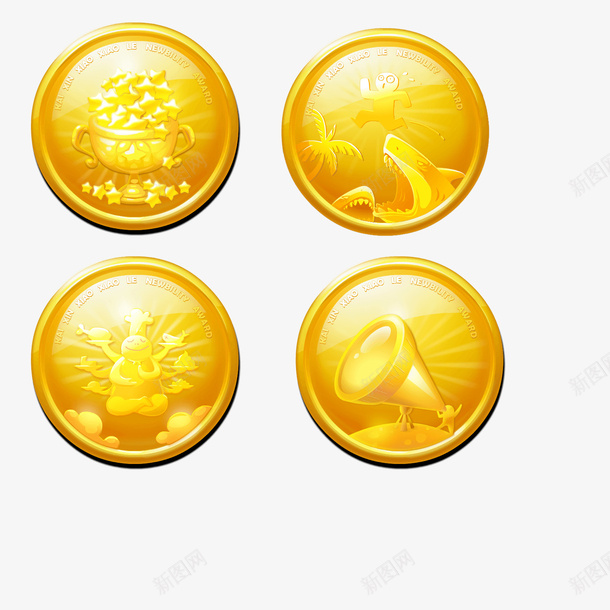 金币图案psd免抠素材_88icon https://88icon.com 促销 炫酷 金币 金色