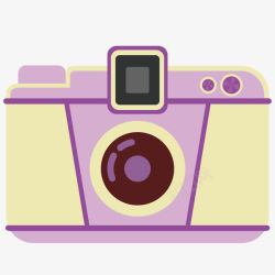 卡通紫色照相机矢量图素材