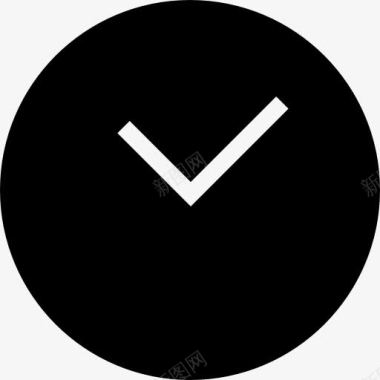 时钟的黑色圆形刀具形状的符号图标图标