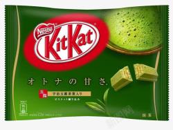 kitkat抹茶雨露饼素材