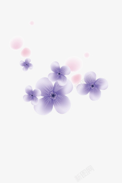 紫色花装饰素材