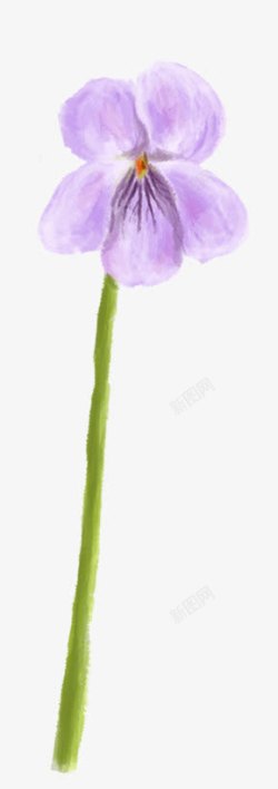 紫色水墨花朵唯美素材