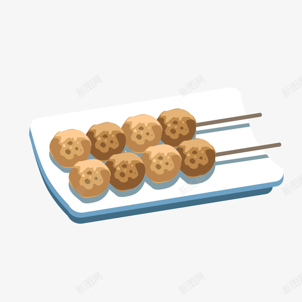 卡通丸子食物矢量图ai免抠素材_88icon https://88icon.com 丸子 美食设计 食物设计 餐厅 饭店 矢量图