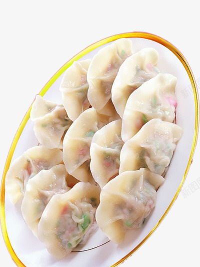 一盘饺子png免抠素材_88icon https://88icon.com 玲珑剔透 美味 食物 饺子