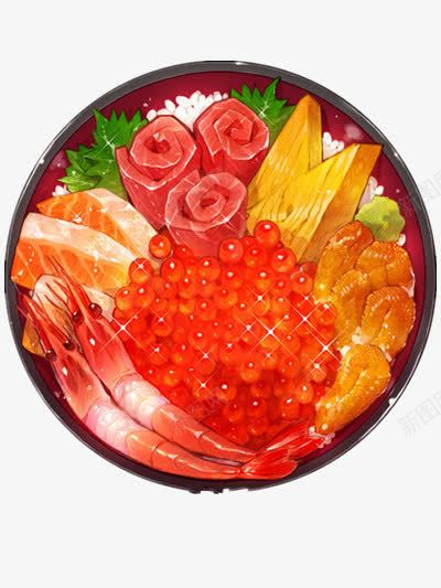 日餐png免抠素材_88icon https://88icon.com 彩色 插画 虾 食物