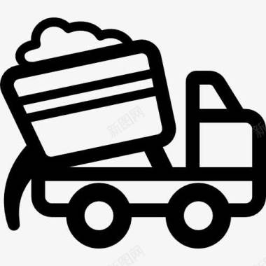 工程车辆载重卡车图标图标