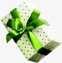 圣诞绿色礼盒素材